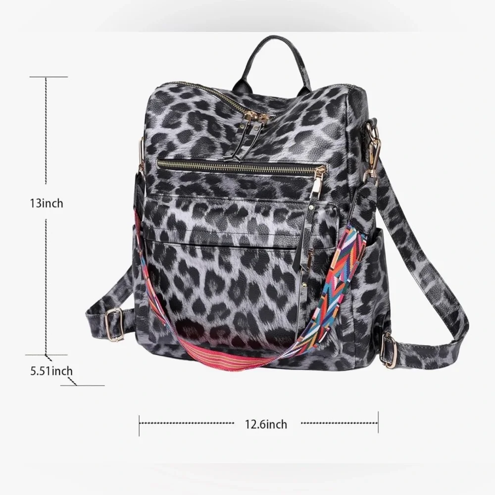 Leopard Print Backpack - Picture 3 of 3
